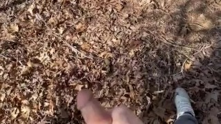 Jerking Off outside at the Lake 