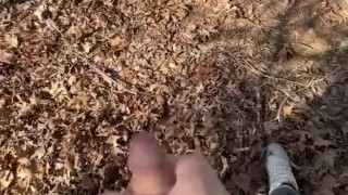 Jerking Off outside at the Lake 