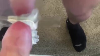 BWC uncut cumming in a condom