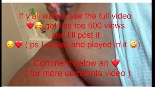 Fat guy play with his dick untill he explode