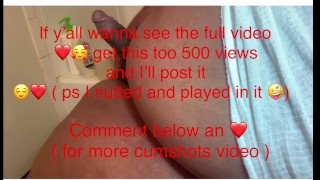 Fat guy play with his dick untill he explode