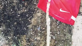 piss outside on my shorts