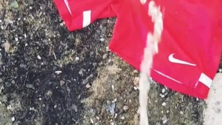piss outside on my shorts