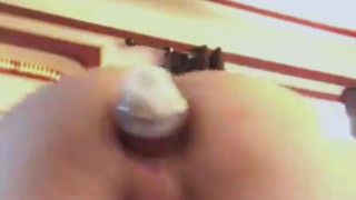JERKING MY COCK WITH ANAL PUMP ATTACHED