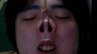 Nose hook masturbation7