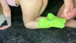 Cum on socks 