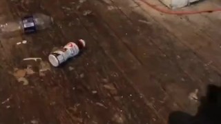 Crushing bottles in boots