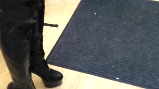 Squeaky Thigh High Boots