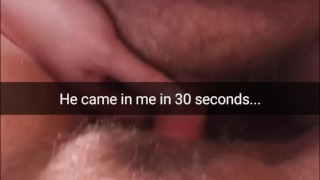 Fat virgin guy creampie me in 30 seconds! I didn't have time to tell him to pull out! - Snapchat