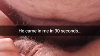 Fat virgin guy creampie me in 30 seconds! I didn't have time to tell him to pull out! - Snapchat