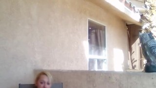 Smoking Milf on Balcony