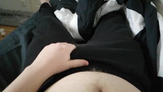 19-year-old strokes & cums