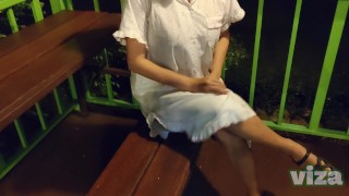 Outdoor masturbation, naked & squirt with beautiful big boobs girl & perfect body