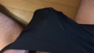 変態日本人男が情けない喘ぎ声出しながらパンツの中で寸止めオナニー #1