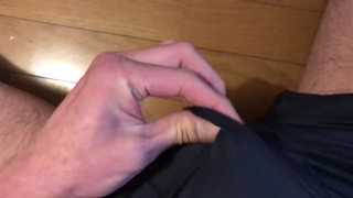 変態日本人男が情けない喘ぎ声出しながらパンツの中で寸止めオナニー #1