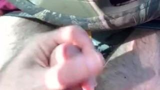 Jerking my hard cock at every stop sign 
