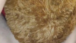 Very horny boy fucks his teddy bear up his furry ass while moaning