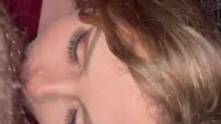 Bbw squirts, sucks and gets facial