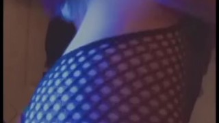 MILF Riding A Dildo On A Small Shelf (mirror view)