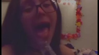 PAWG/MILF Gives Dildo Slight Blowjob For Fans