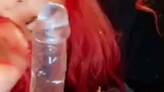 Sucking dildo