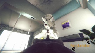 Furry Hentai - POV BOOBJOB & BLOWJOB with CUM in her mouth