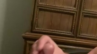 Straight man jerks off and cums hard