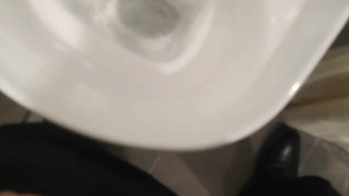 Masturbaiting in the toilet of my hometown shopping center