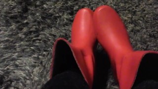 Squeaky Red Boots