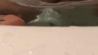 Hot muscular straight man playing with his ass 