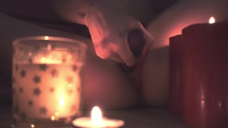 4К Свечи, вибратор и оргазм ! Кира Лостер