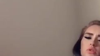 Babe stretches her tight pussy moaning Daddy 