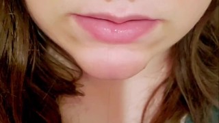 Slight blow job tease with toy