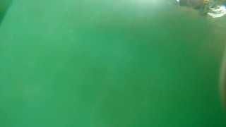 man masturbating underwater in the pool