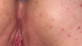 horny teen fucks her dildo