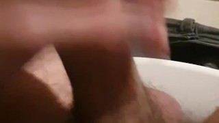 Risky public wank