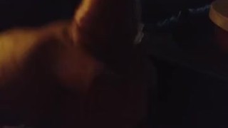 Stroking my hard cock