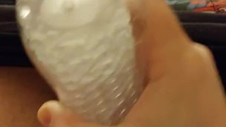 Having a fleshlight fuck