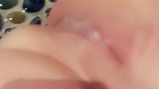 Kiwi girl finger fucks her gushy pussy then licks pussy cream off her fingers