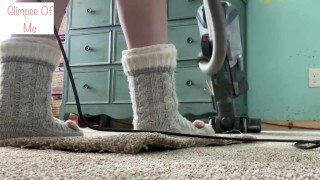 vacuuming with slipper socks - glimpseofme