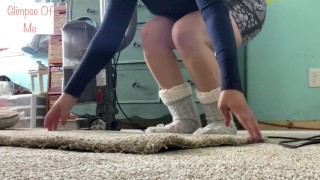 vacuuming with slipper socks - glimpseofme