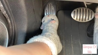 driving in slipper socks (muted) - glimpseofme