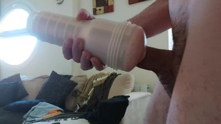 Alex Mancini is fucking this Fleshlight pussy deeply with a massive cumshot