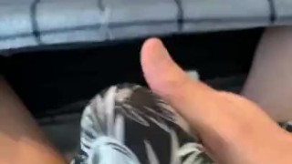 【個人撮影】日本男児が寝起きパジャマでパンツ越しにペニスを擦る着衣オナニー