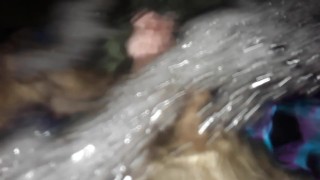 Flashing ny Dick in the Jacuzzi public nudity