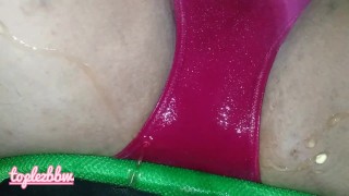 Bbw wet her panties