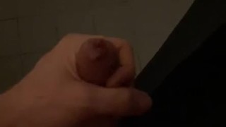 Slow motion jerking off in the shower with cumshot