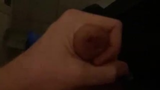 Slow motion jerking off in the shower with cumshot