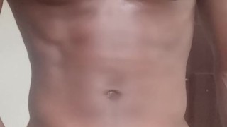 Hot black guy wanks 