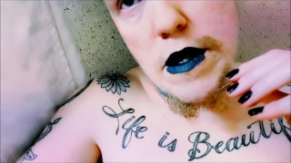 FTM Goth Boy Solo Masturbation and Shaking Orgasms 